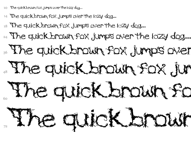 Upon The Overgrowth font waterfall